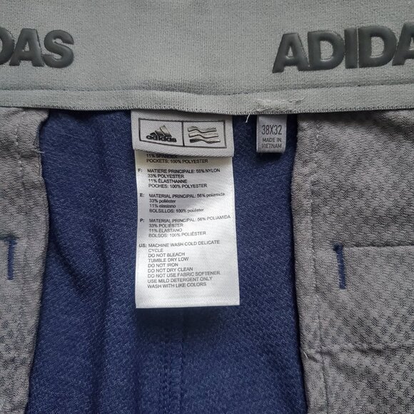 ADIDAS Men's Sport Slacks Blue Activewear Pants 38 x 32 Pockets Lightweight - Picture 9 of 9